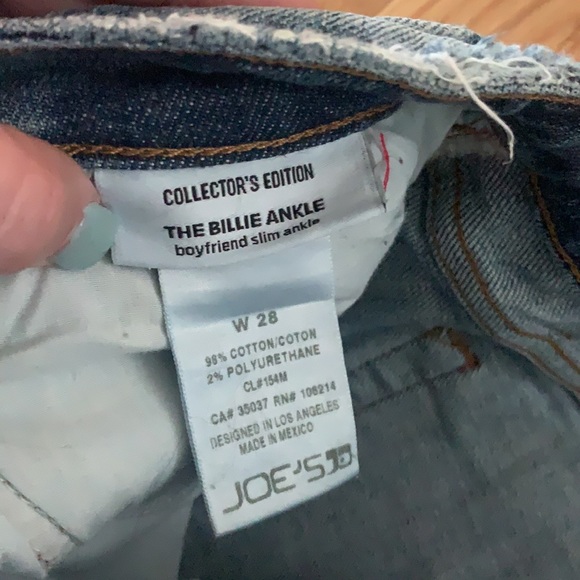 Joes Jeans The Bille Ankle Boyfriend Slim Collectors Edition Size 28 - Picture 9 of 9